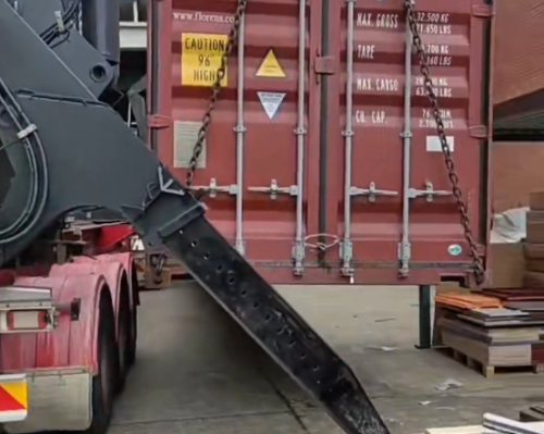 Transporting container by road